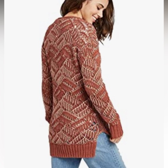 Crotchet open stitch tunic sweater (boho, bohemian, western) Universal Thread - Picture 2 of 8